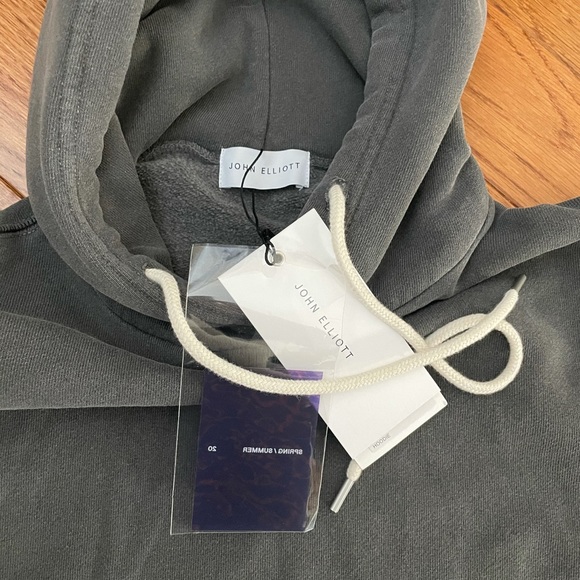 John Elliot Mens Dark Grey Hoodie - Picture 3 of 4